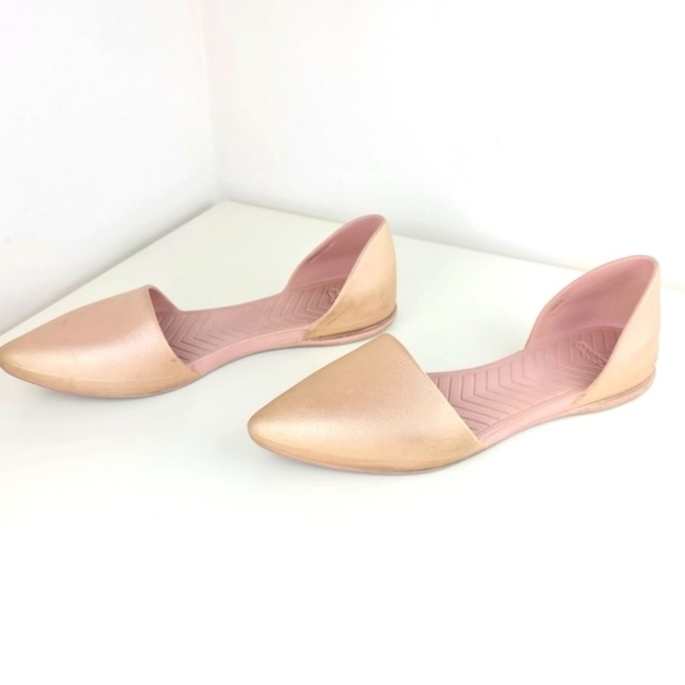 Native Audrey Metallic Blush Rose Women's Sandal Shoe Slip on Wide 11
